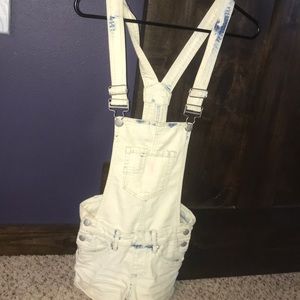 Overall Shorts — Light Denim